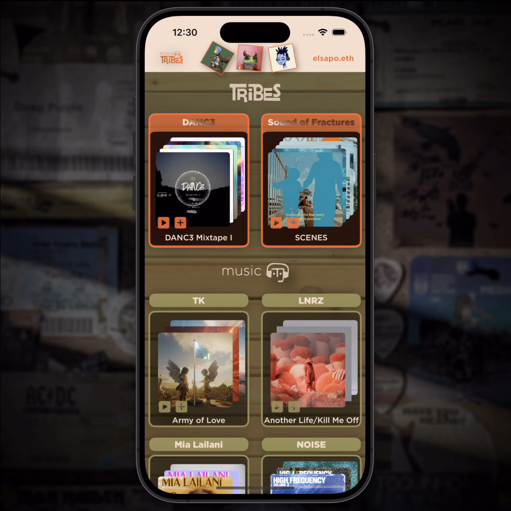 Mobile Tribe App Interface